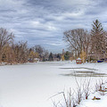 Snowy lake